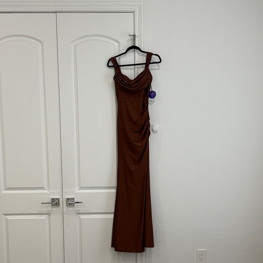 Windsor Elegant Brown Maxi Dress